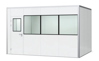 Prefab systeemkantoor, Topregal, PREFAB-12, wit